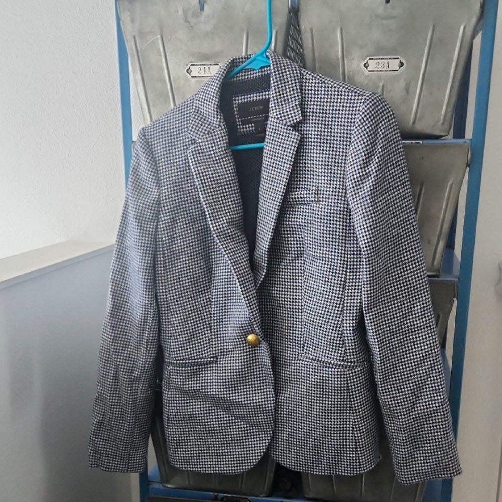JCrew Women's Black and White Campbell Blazer